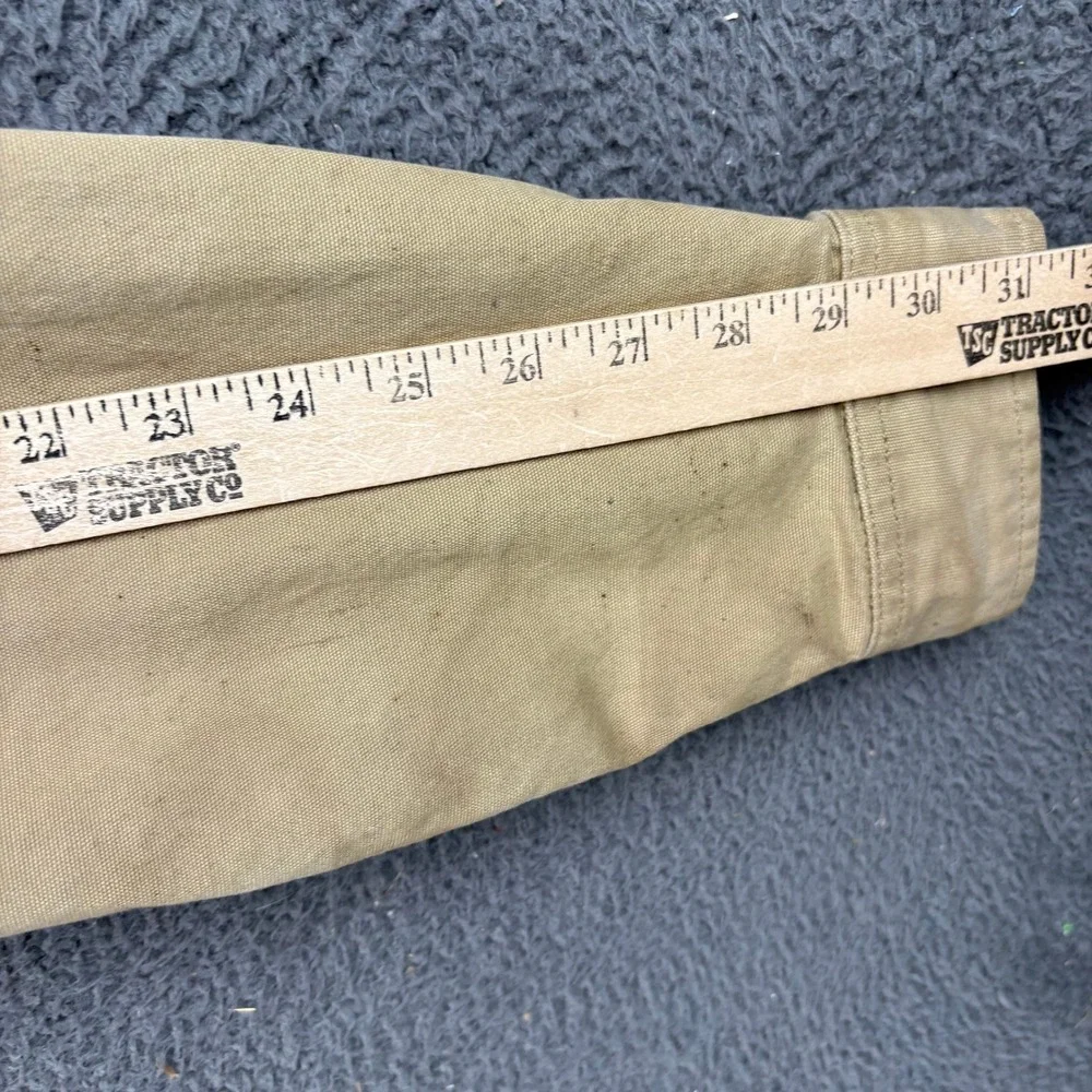 Carhartt Mens Tan‎ Duck Canvas Snap Front Shirt Jacket Large Tan L S121